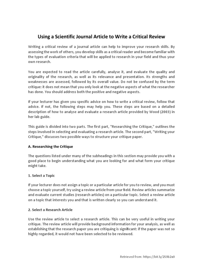 How to Write a Review Article